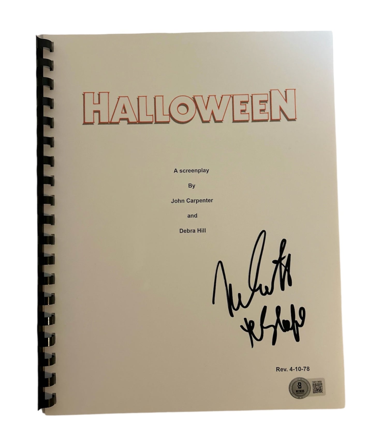 Nick Castle Signed Autographed Halloween Full Movie Script With Beckett Witness