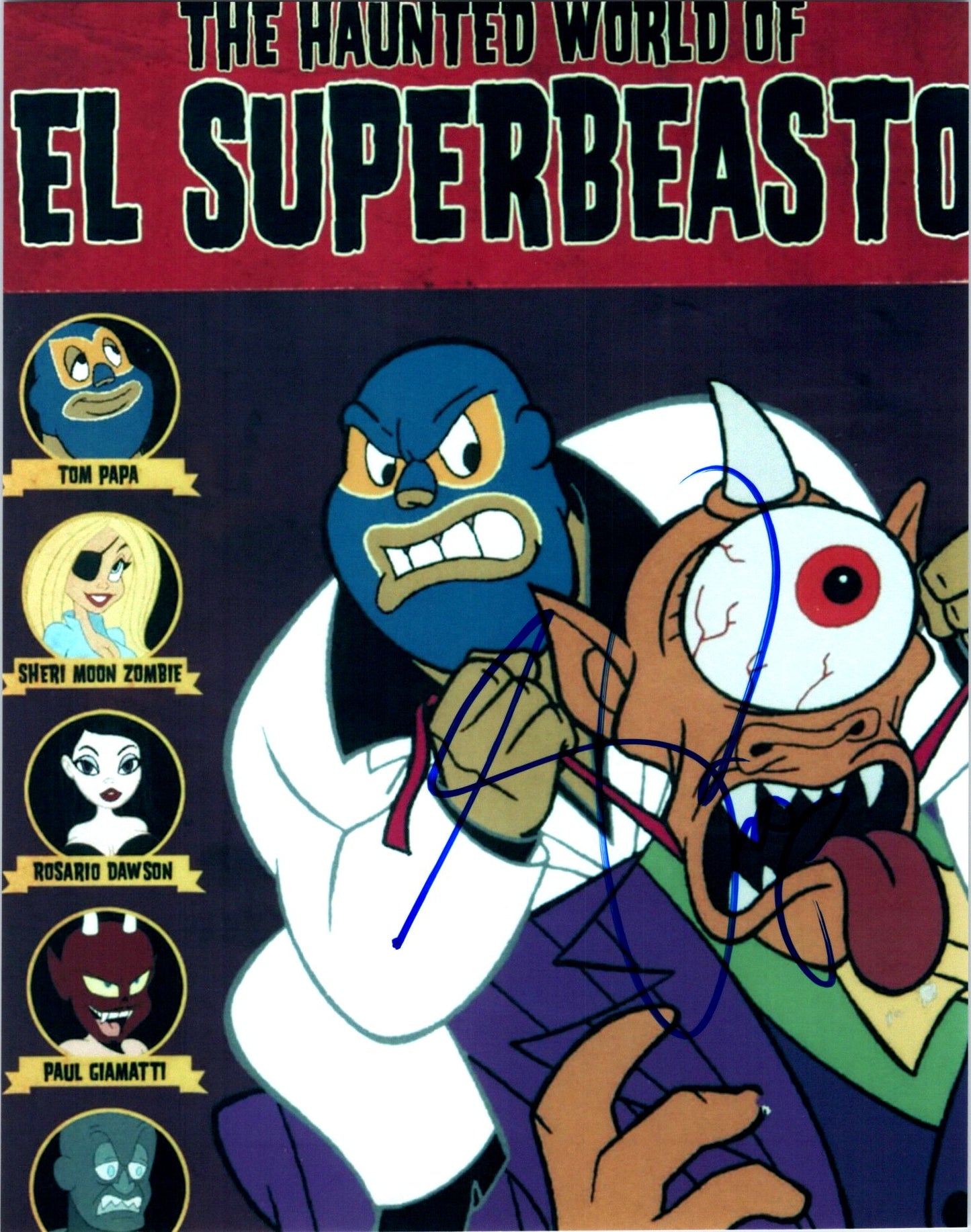 Tom Papa Signed Autograph Haunted World Of El Superbeasto 8x10 with Exact Photo Proof