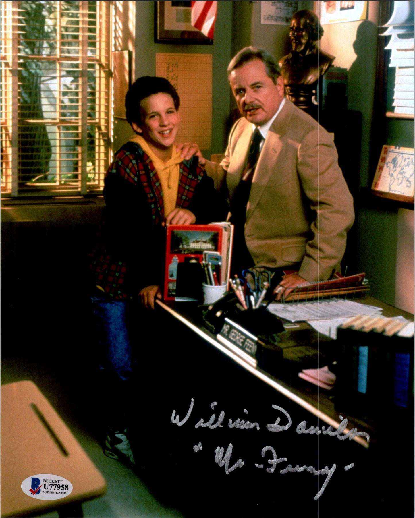 William Daniels Signed Autographed 8x10 Boy Meets World Mr Feeny Photo With Beckett COA