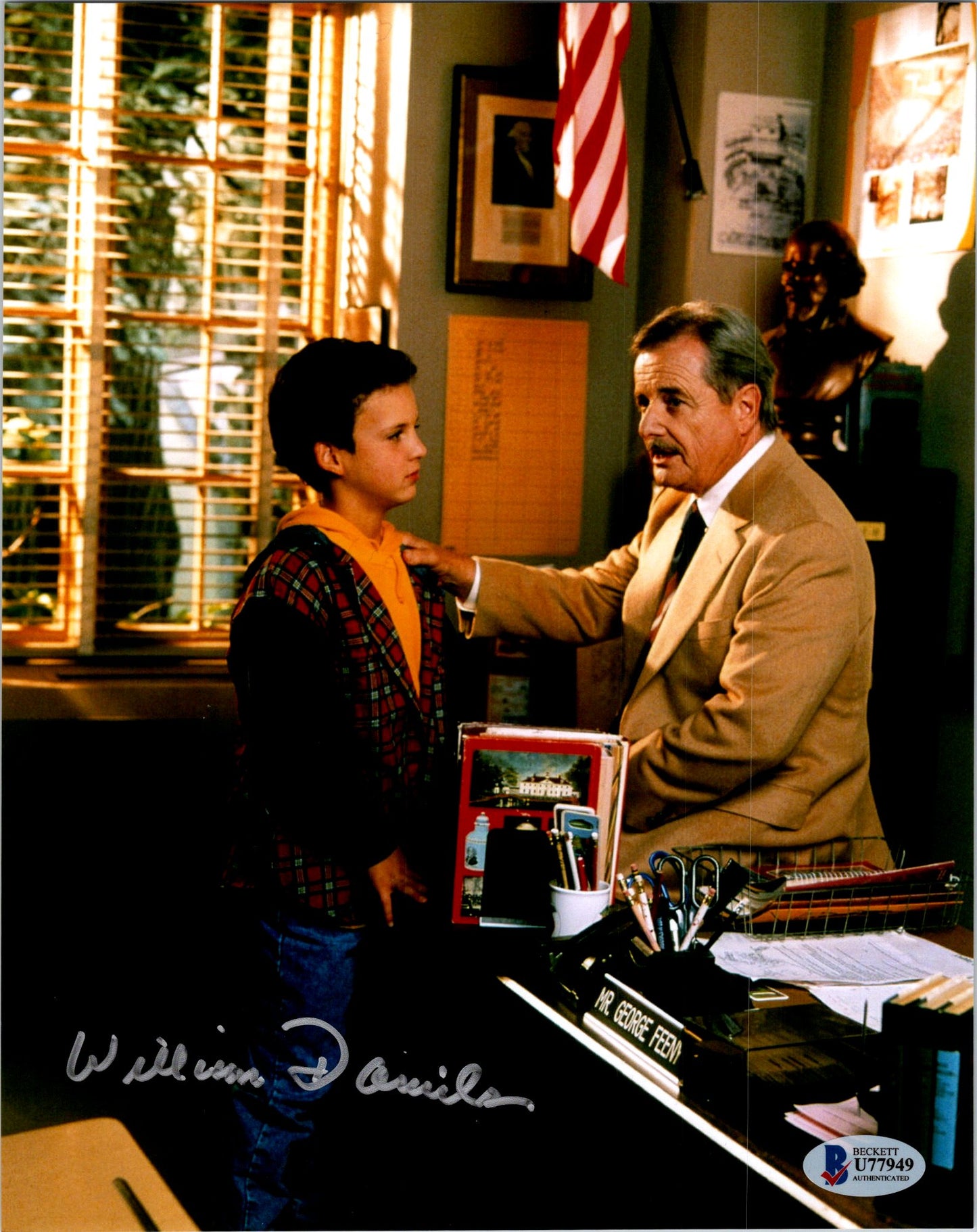 William Daniels Signed Autographed 8x10 Boy Meets World Mr Feeny Photo With Beckett COA