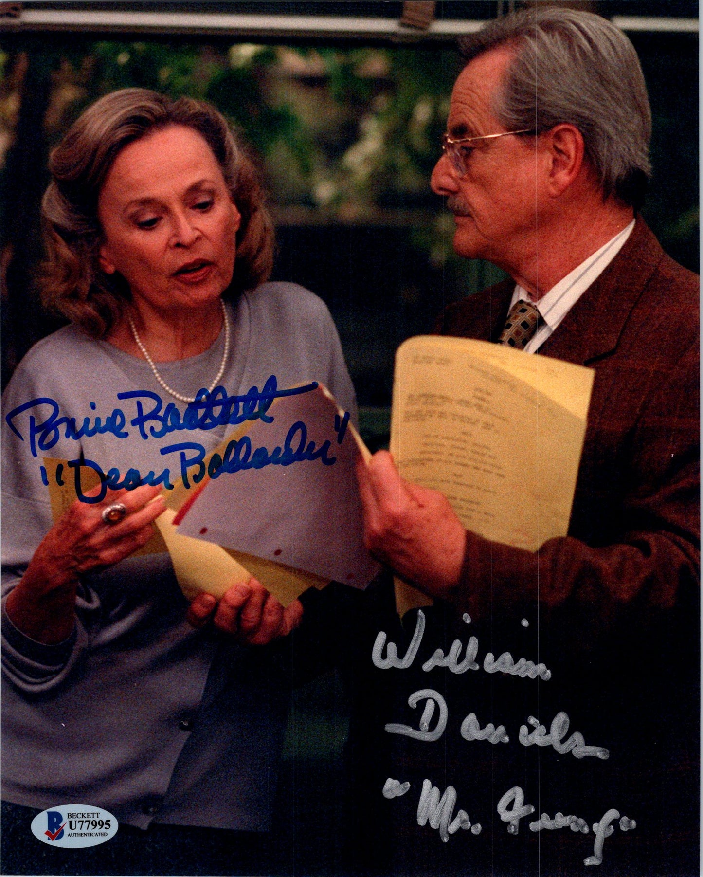 William Daniels & Bonnie Barlet Signed Autographed 8x10 Boy Meets World Mr Feeny Photo With Beckett COA