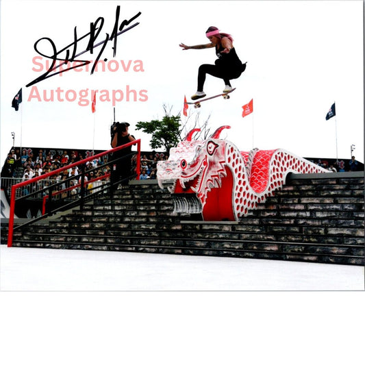 Leticia Bufoni Signed Autographed 8x10 Skateboarding Photo