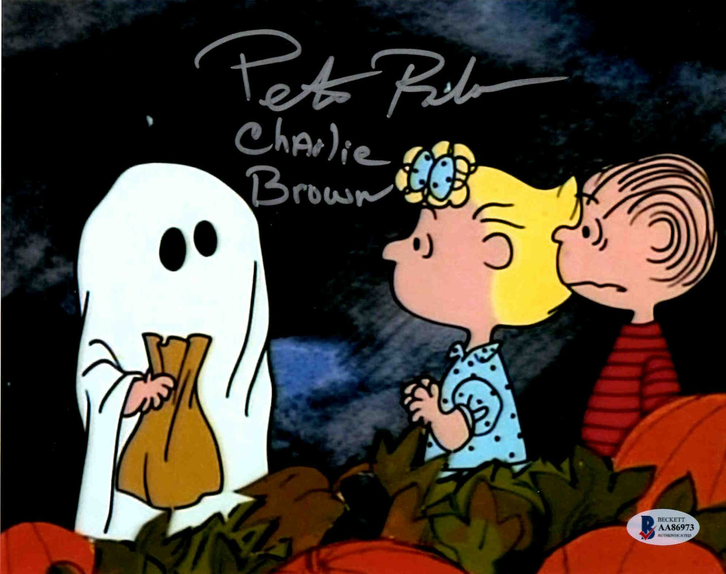 Peter Robbins Signed Autographed 8x10 Charlie Brown Photo with Beckett COA