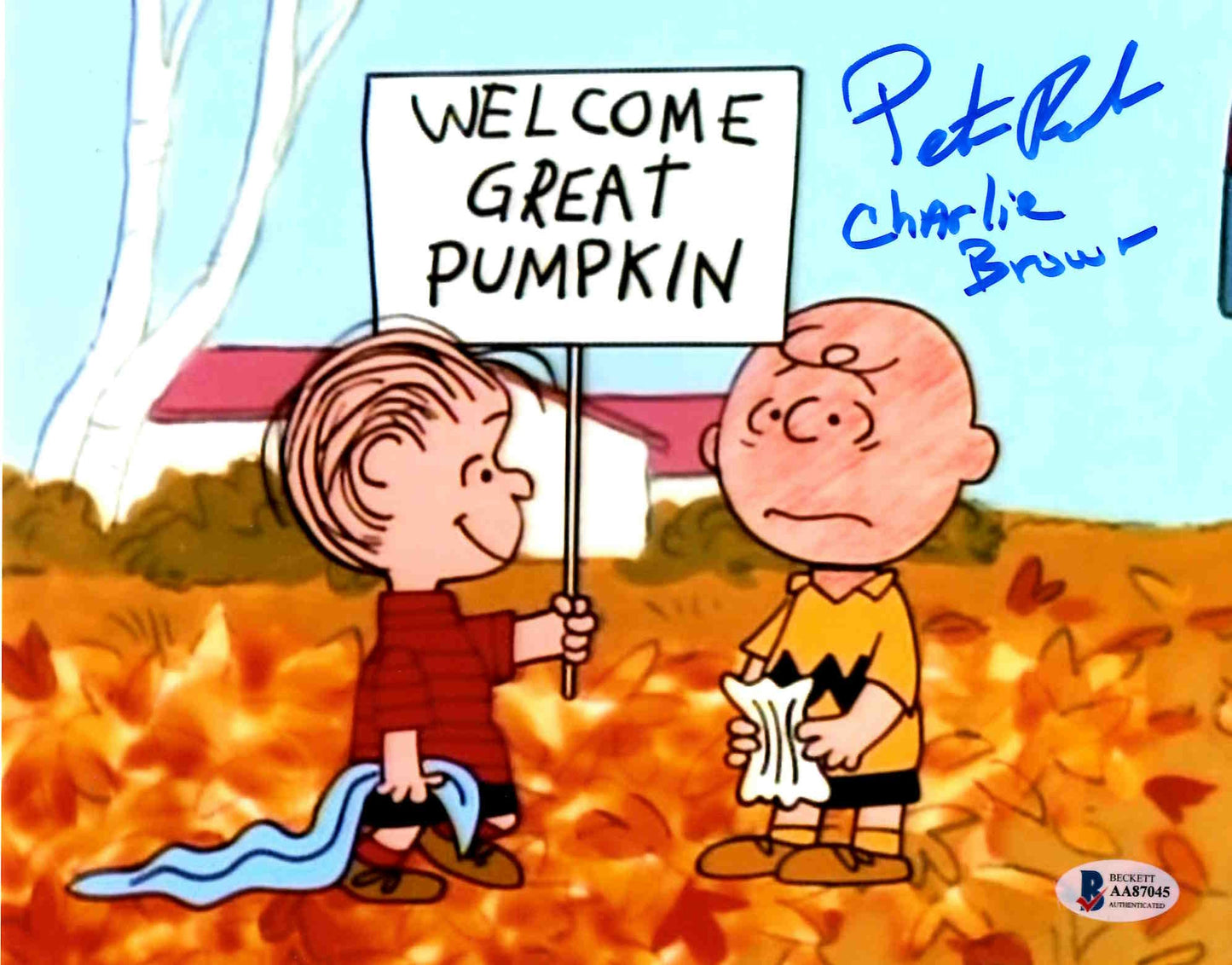 Peter Robbins Signed Autographed 8x10 Charlie Brown Photo with Beckett COA