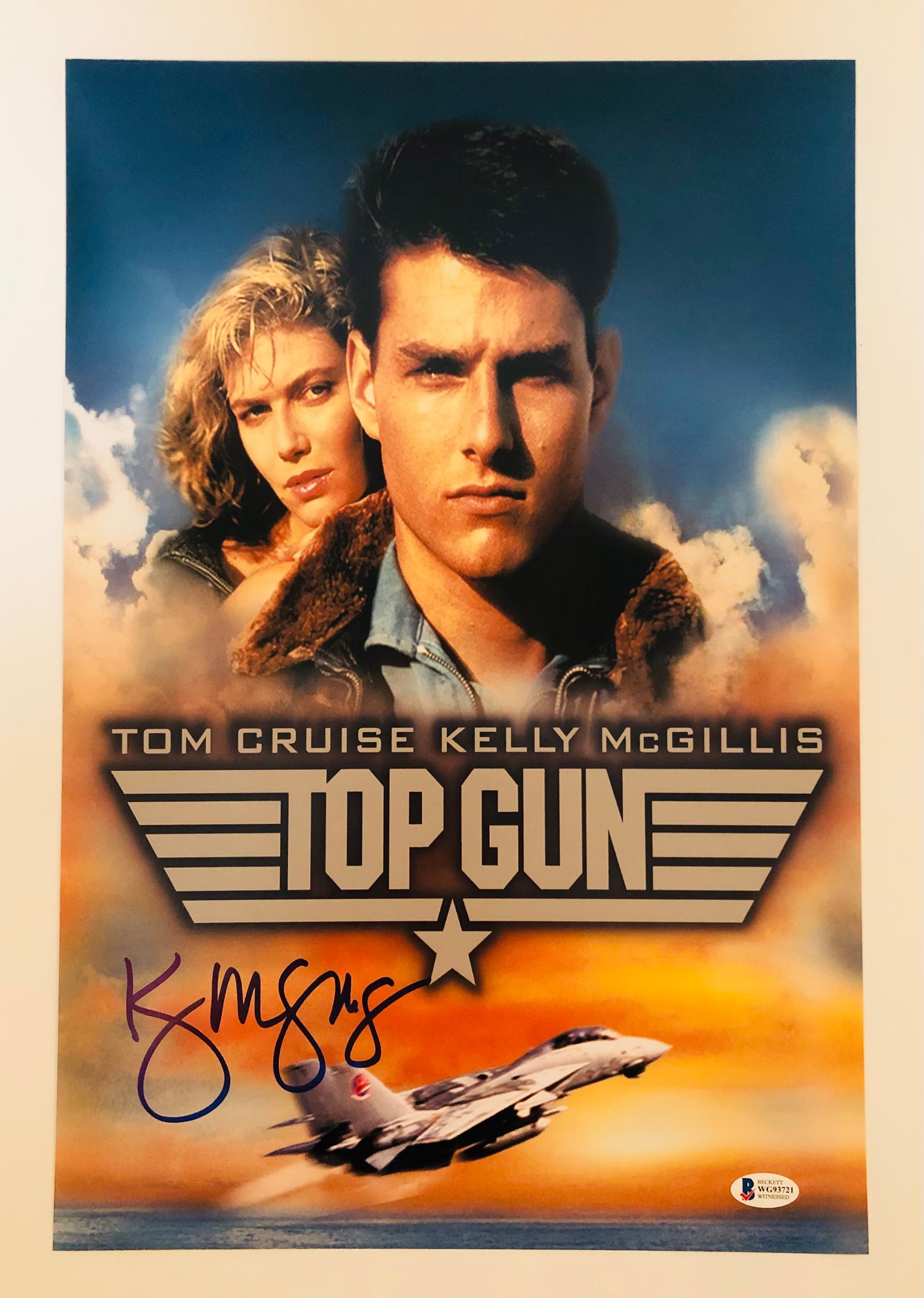 Kelly McGillis Signed Autographed 12x18 Top Gun Photo With Beckett Witness